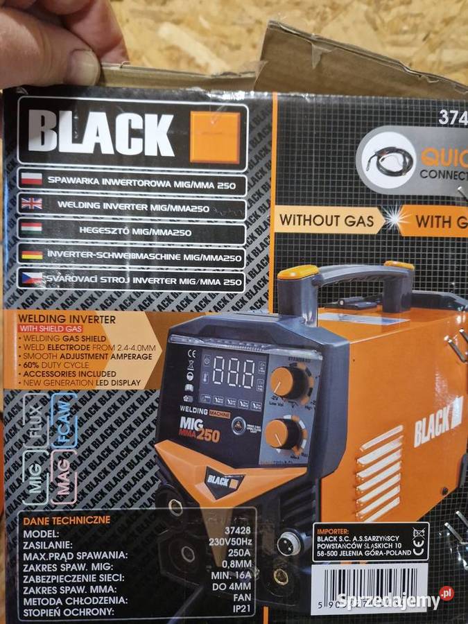 ZESTAW SPAWARKA MIGOMAT MIG FCAW MMA 250A FLUX Głogowa