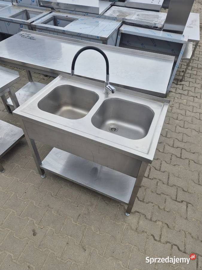 Zlew 2 Komory Dwukomorowy z Półką 1006085 Ostrów Wielkopolski