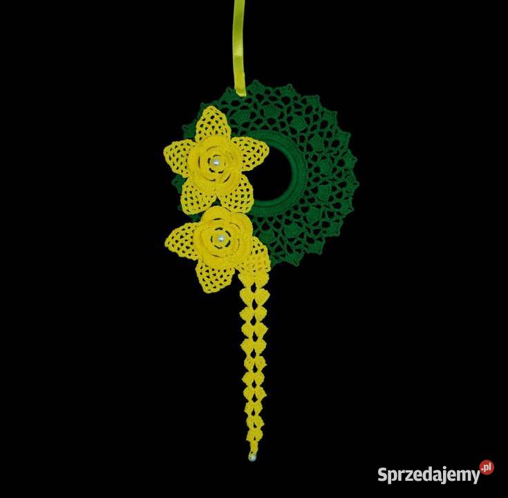 Zawieszka ozdoba na okno szydełkowa 13x23 Z149 Kluczbork