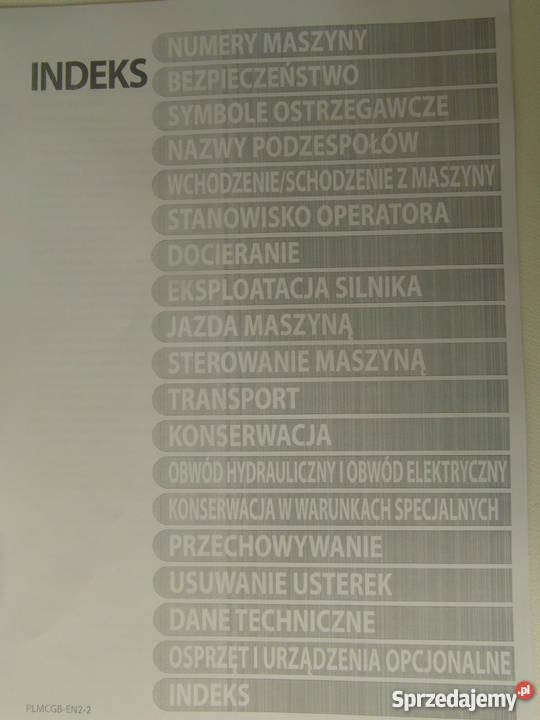 INSTRUKCJA OBSŁUGI DTR HITACHI ZX140W3 i iNNE