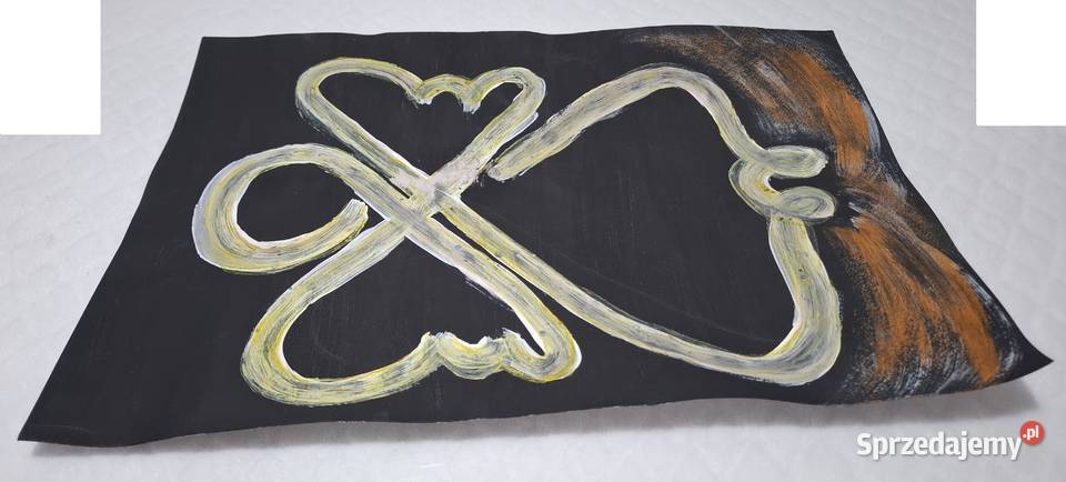 Praca plastyczna Anioł na czarnym tle 295x42 Czeladź