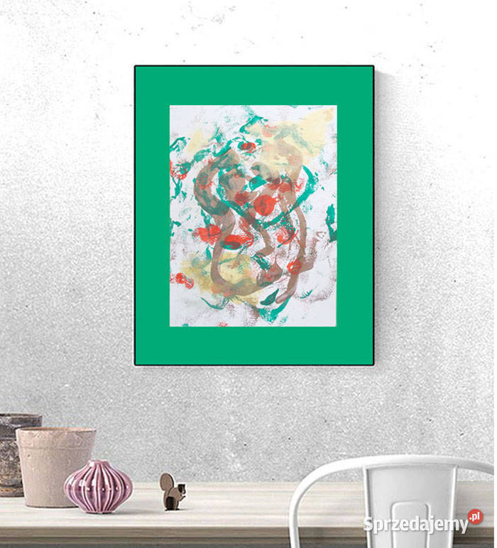 abstrakcyjny rysunek 30x40 abstrakcja obraz wielokolorowy Bydgoszcz