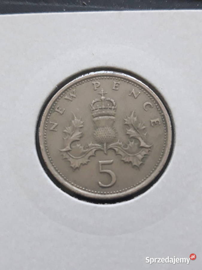 5 Pensów W Brytania 1970 r