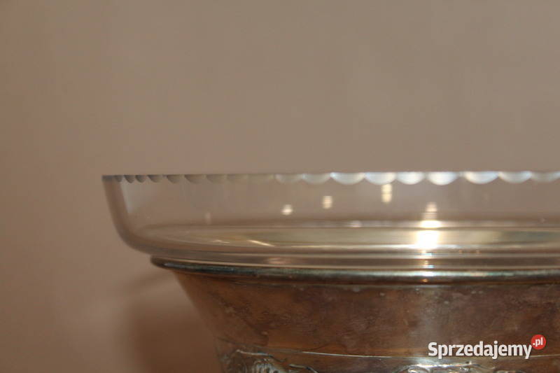 Posrebrzana patera ze szkłem 110 FiaF Szczecin sprzedam