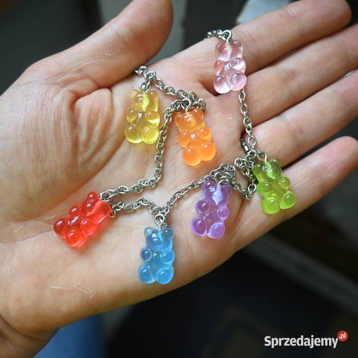 Naszyjnik z żelkami kolorowe misie Kielce sprzedam