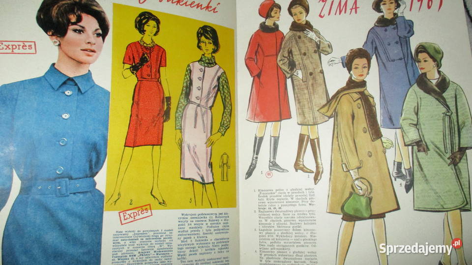 Magazyn modowy Świat Mody Lato 1960 katalogmoda Łódź