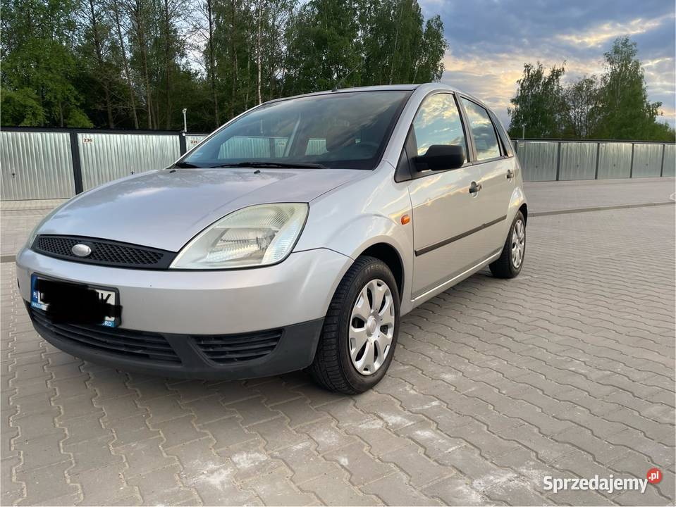 Ford Fiesta MK6 2004r 14 benzyna srebrny Łódź