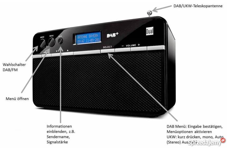 Radio Cyfrowe Stereo DABDAB Dual DAB 18 FM Mogilany
