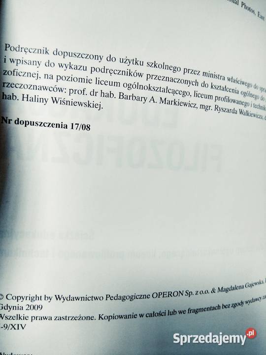 Edukacja filozoficzna Gajewska operon Warszawa