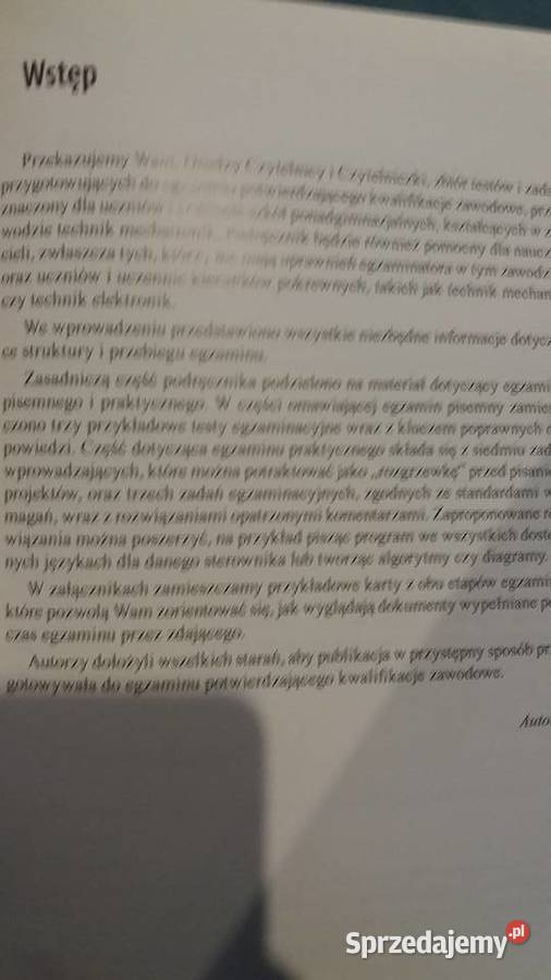 zbiór zadań i testów technik mechatronik REA Warszawa