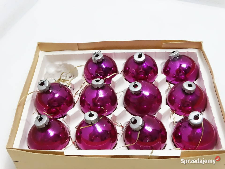 Bombki Choinkowe Szklane Vintage PRL Stare Dekoracje świąteczne Biłgoraj