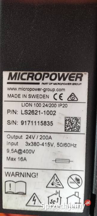 PROSTOWNIK LION 100 24V200A MICROPOWER Pruszków