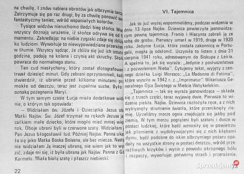 Tajemnica Fatimy H Jongen Chełm sprzedam