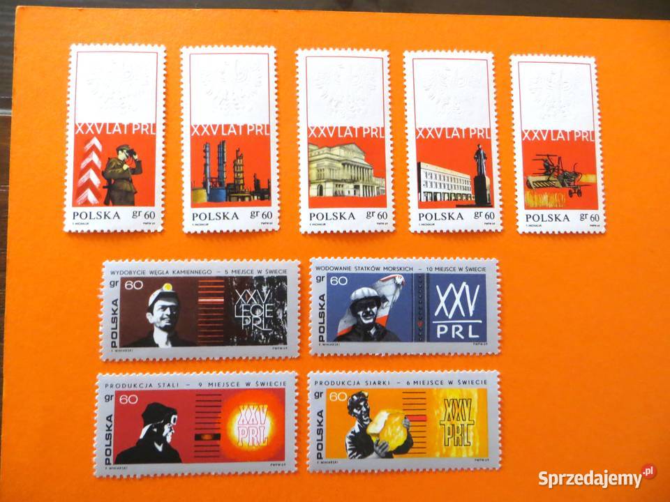 Znaczki XXV lat PRL