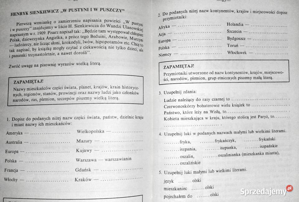 Język polski Zeszyt ćwiczeń kl 5 cz 2 Urszula Pozostałe