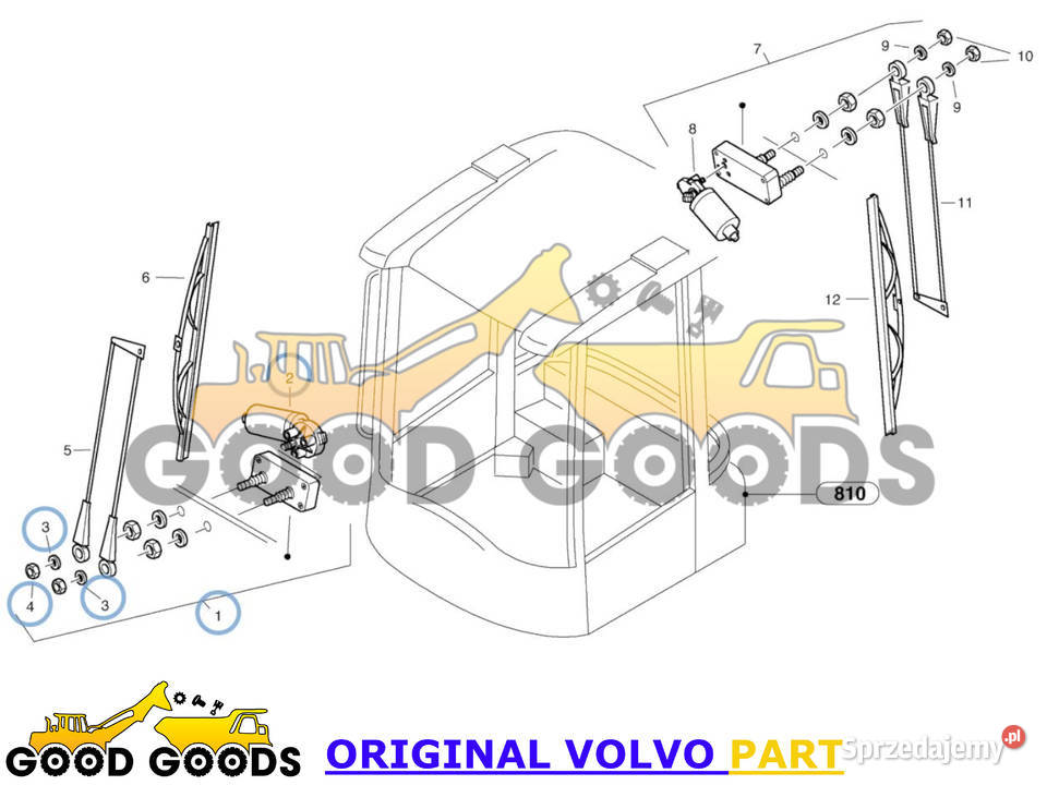 VOLVO SILNIK PRZEKŁADNIA WYCIERACZKI PRZEDNIEJ Władysławów