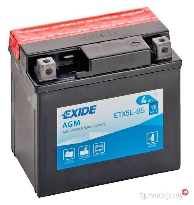 Akumulator motocyklowy EXIDE ETX5LBS YTX5LBS 12V Kalisz sprzedam