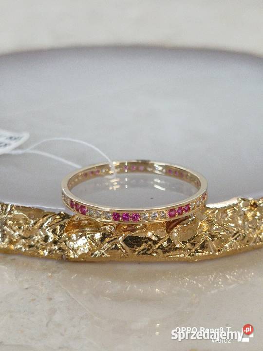 Złoty Nowy pierścionek z cyrkoniami 18pr585 Wałcz sprzedam