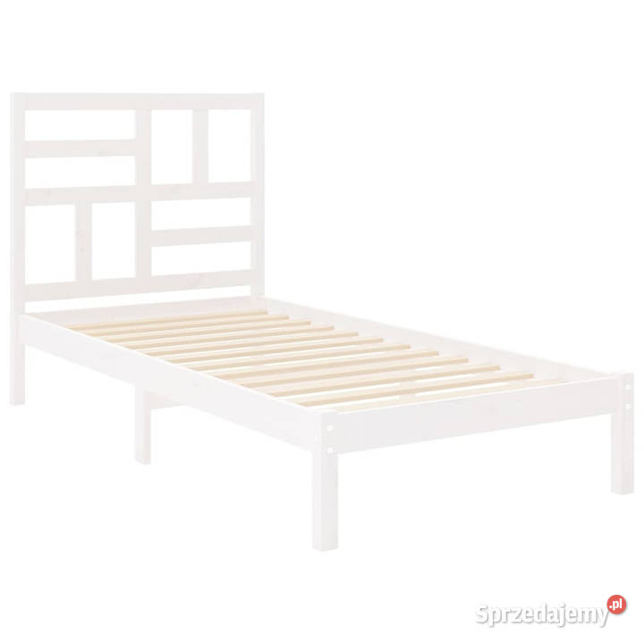 Rama łóżka biała lite drewno 90x200 WM3105936 mazowieckie Warszawa