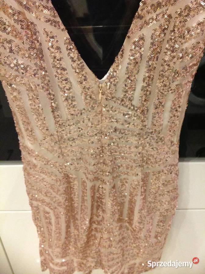 Sukienka Cekinowa Mini Damska BALUOKE XSS NOWA Nowa Sól