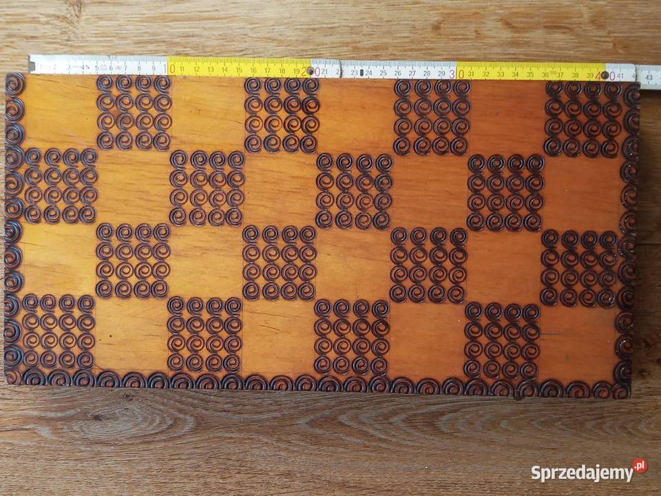 Szachownica drewniana z PRL Pozostałe Szczecinek sprzedam