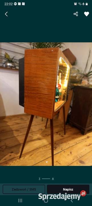 Barek retro tv led vintage fornir Gdańsk