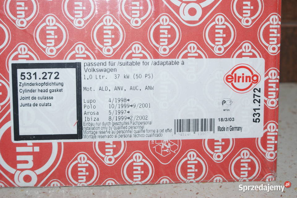 531272 ELRING USZCZELKA GŁOWICY VW Białobrzegi