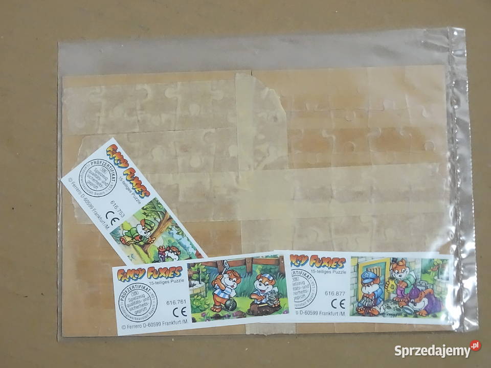 Stare puzzle Kinder Ferrero 1998 Fancy Fuxies Biłgoraj