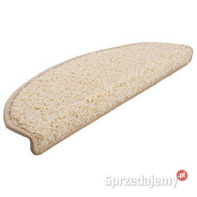 vidaXL Nakładki na schody 15 kremowe 65x21x4