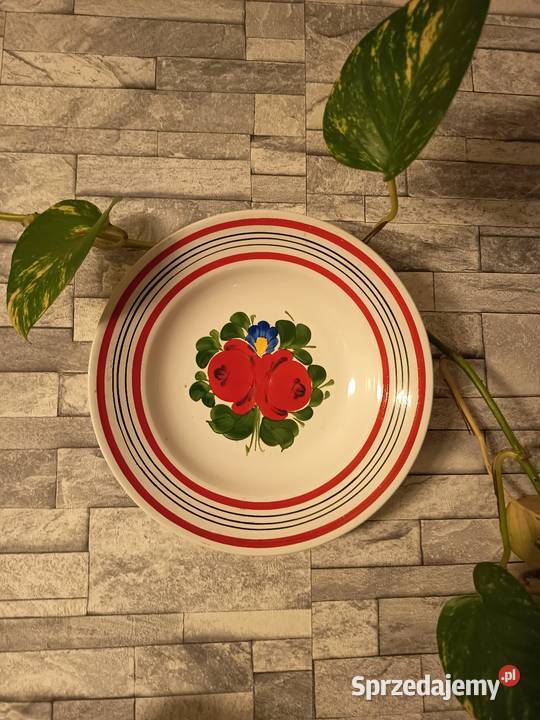 Ręcznie Malowana Patera Talerz Dekoracyjny Styl Bydgoszcz