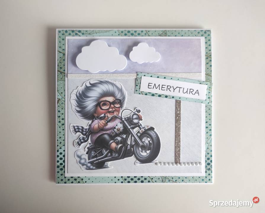 Kartka ręcznie robiona z okazji odejścia na Łódź