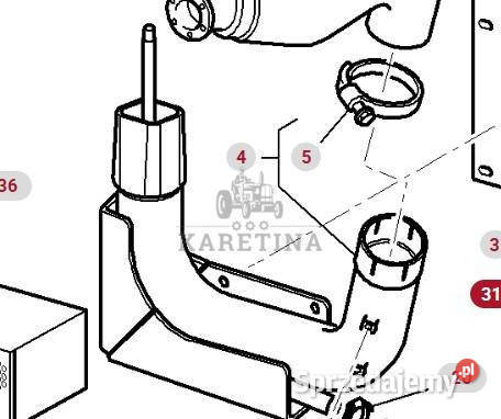 Massey Ferguson 8480 Rura Wylotowa Tłumik CZĘŚCI Jastrzębniki