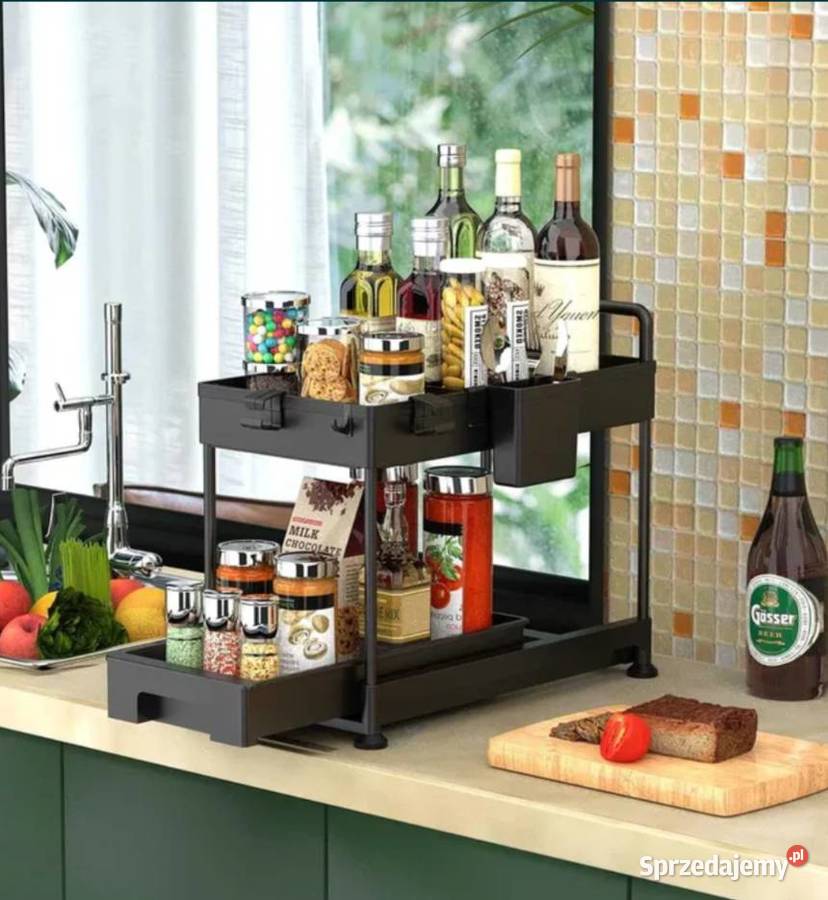 Nowy Organizer Półka z Szufladą Regał 2poziomowy Poraj