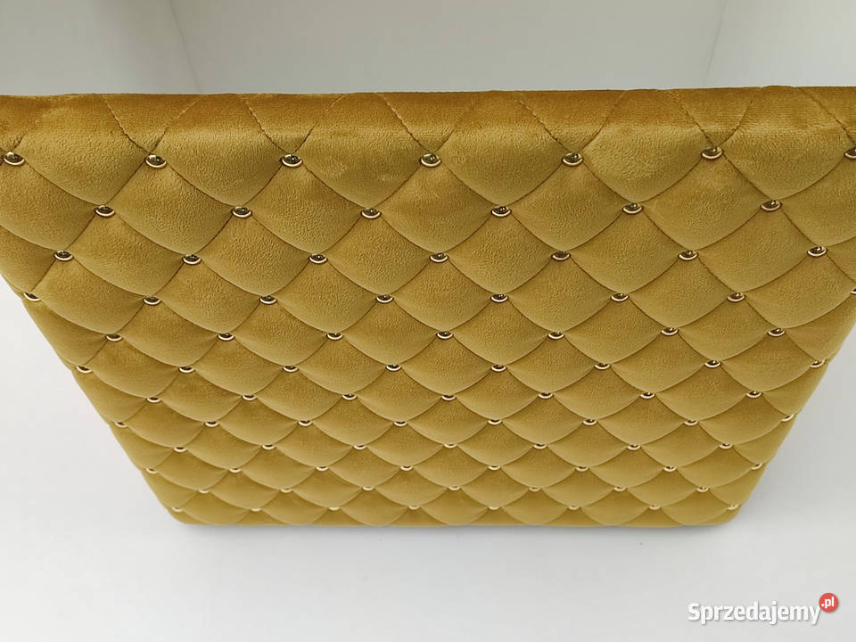 Kufer kosz na pranie bieliźniak Glamour żółty Poznań