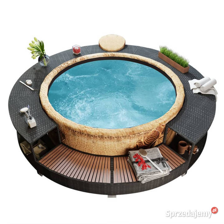 Obudowa do basenu z hydromasażemspa czarny Warszawa