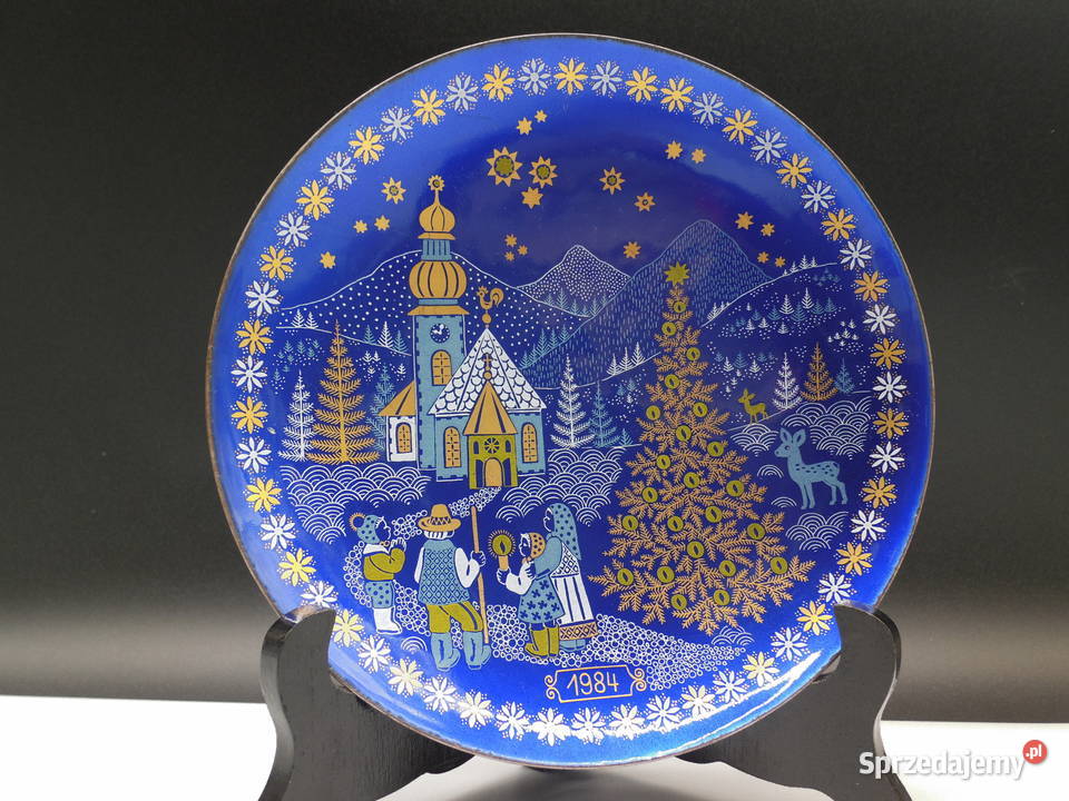 Emaliowany talerz świąteczny Studio Steinbck wielkopolskie Raszków