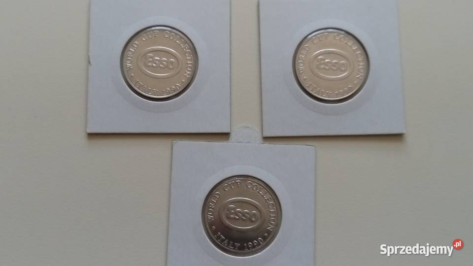 Okazja 3 żetony World Cup collection 1990 r Esso