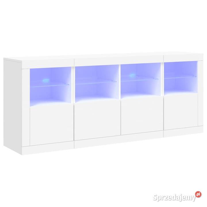 vidaXL Szafka z oświetleniem LED biała 163x37x67 Pozostałe Warszawa
