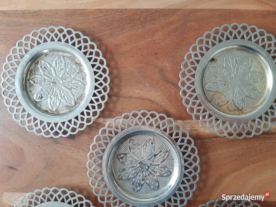 PRL Metalowa podkładka pod szklankę 5 Podkładki