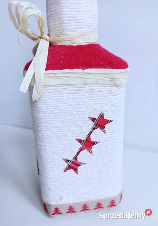 Butelka ręcznie zdobiona Boże Narodzenie Kante Katowice