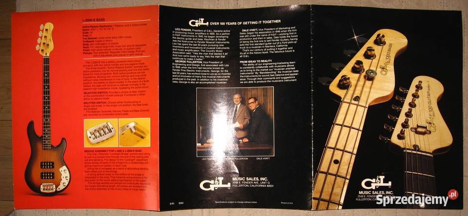 GL Guitars brochure catalog katalog gitar Kępice
