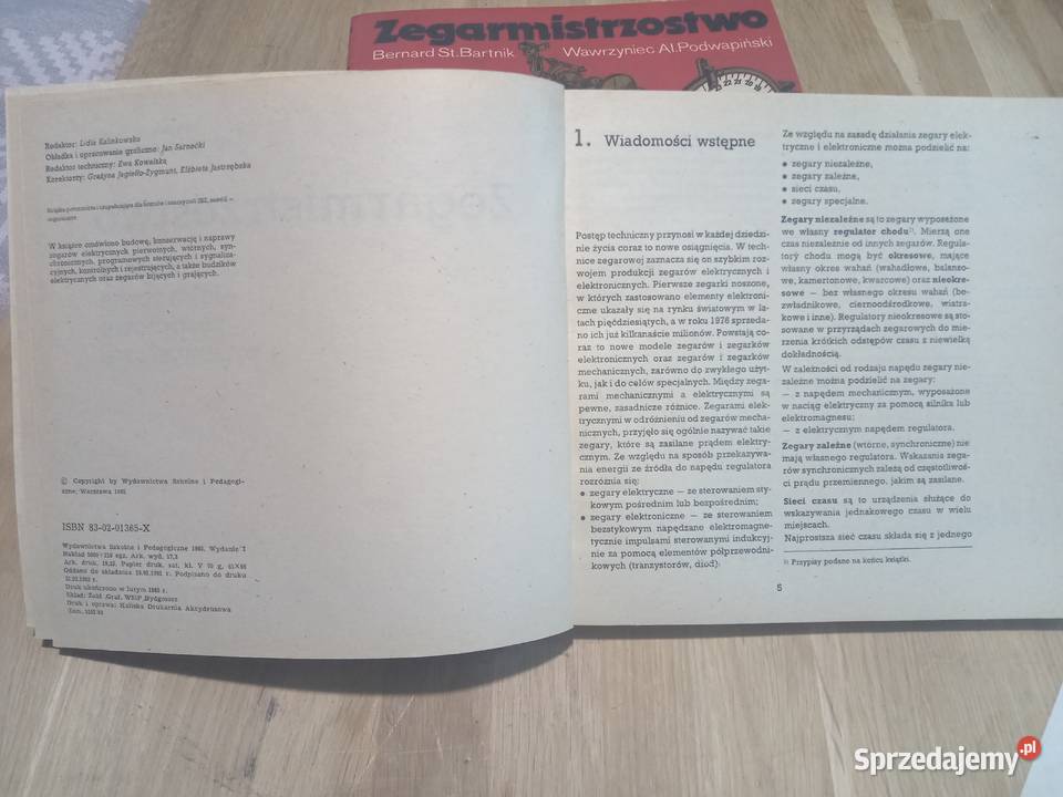 Zegarmistrzostwo Zegary elektryczne zespołowe i mazowieckie Warszawa sprzedam