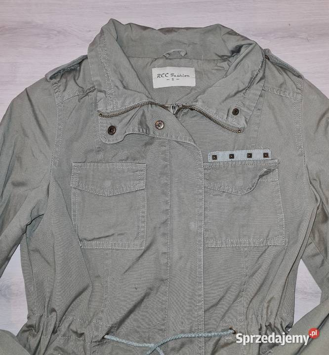 Kurtka parka damska ćwieki 36S Bez wzoru Łódź
