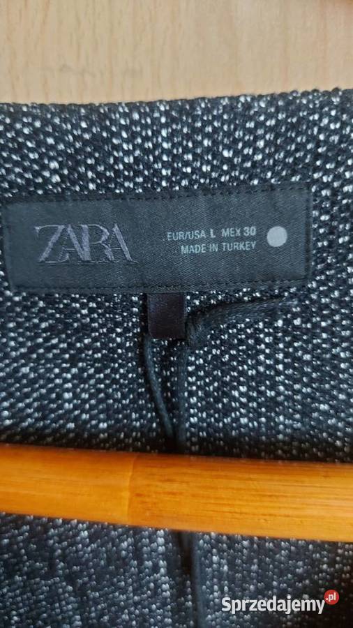 Zara komplet spodnie kamizelka ML szary/srebrny