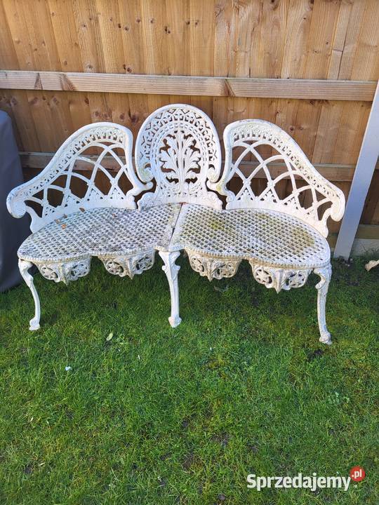 aluminiowa ławka ogrodowa barokowy styl idealna Ciepielów