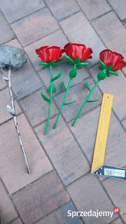 Róże stalowe rękodzieło Polskie wielkopolskie Leszno