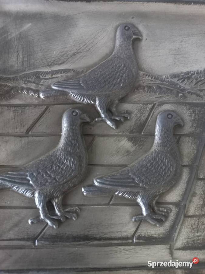 Relief rzeźba odlew Gołębie cyna kujawsko-pomorskie Toruń