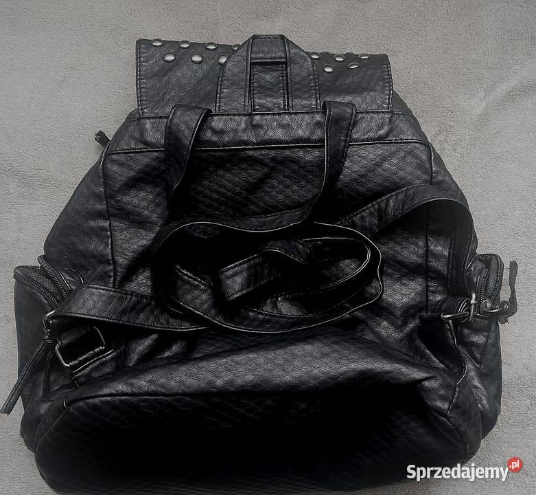 Plecak damski czarny skóra ekologiczna z śląskie