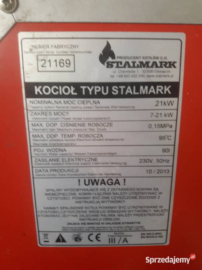 Piec z podajnikiem 21kV Morawica