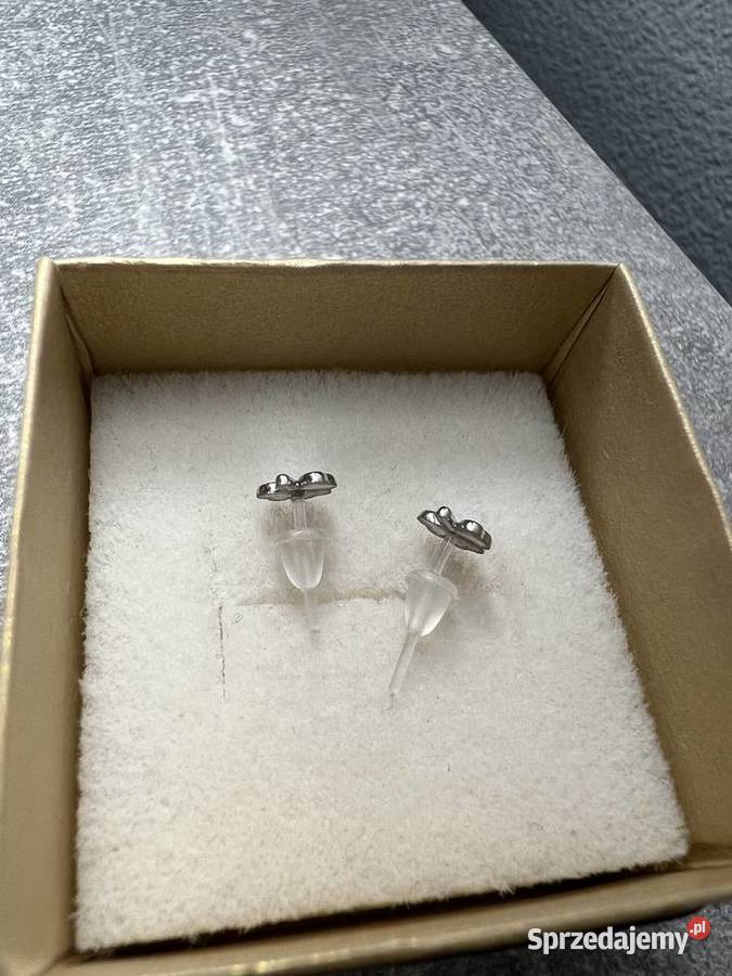 Kolczyki srebrne koniczyny koniczyna Jasło